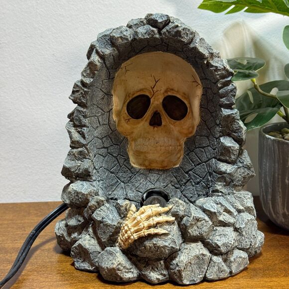 Vintage Skeleton Accent Light Halloween Goth Decor 2001 Adams Apple Dist - Picture 5 of 11